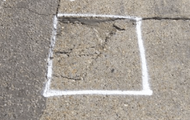 concrete corner edge failure Road crack and joints repaired with Jointmaster BBA HAPAS approved system from Rhino Asphalt Solutions