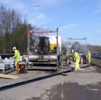 Asphaltic plug bridge joint APJ by Rhino Asphalt