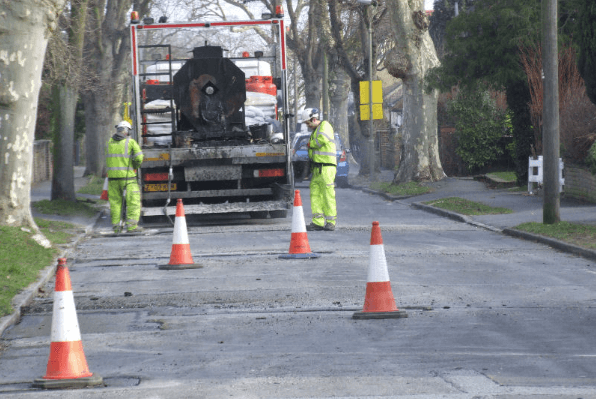 . Road crack and joints repaired with Jointmaster BBA HAPAS approved system from Rhino Asphalt Solutions