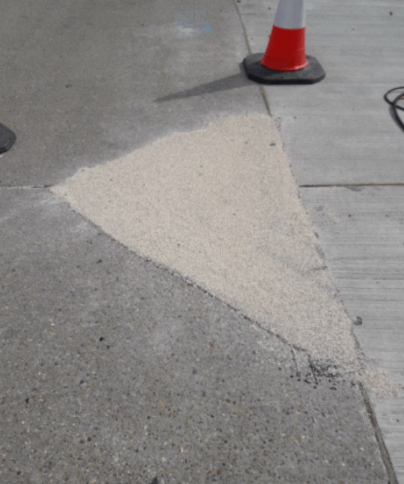 concrete patch repair Road crack and joints repaired with Jointmaster BBA HAPAS approved system from Rhino Asphalt Solutions