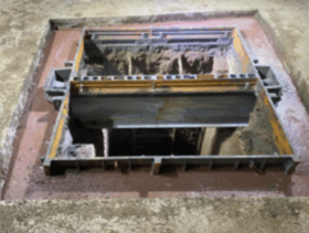 Ironmaster repairing modular, multi-span highway ironwork in tunnels and highway carriageways by Rhino Asphalt Solutions