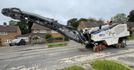 Rehabilitated and finished concrete road by Rhino Asphalt Solutions