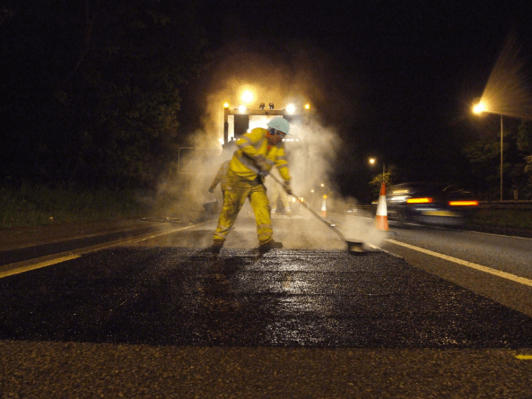 BBA HAPAS approved Masterscreed hot screed road repair system from Rhino Asphalt Solutions with BBA HAPAS approval
