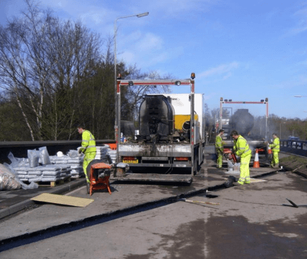 Asphaltic plug bridge joint APJ by Rhino Asphalt