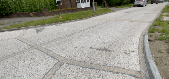 Repaired and finished concrete rehabilitation by Rhino Asphalt Solutions