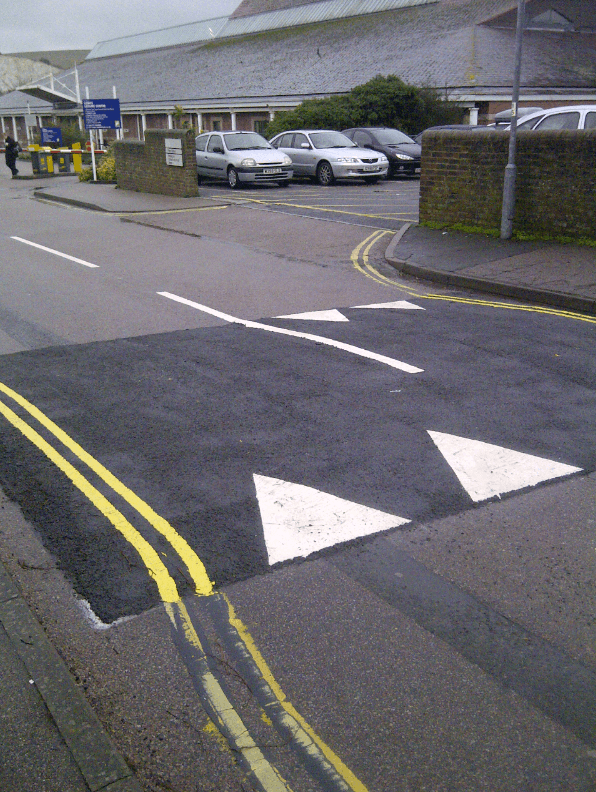 After road hump renovation with BBA HAPAS approved Masterscreed hot screed road repair system from Rhino Asphalt Solutions with BBA HAPAS approval