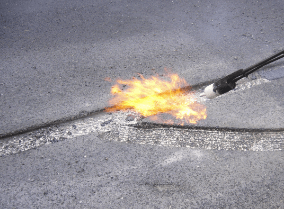 cleaning and drying the road