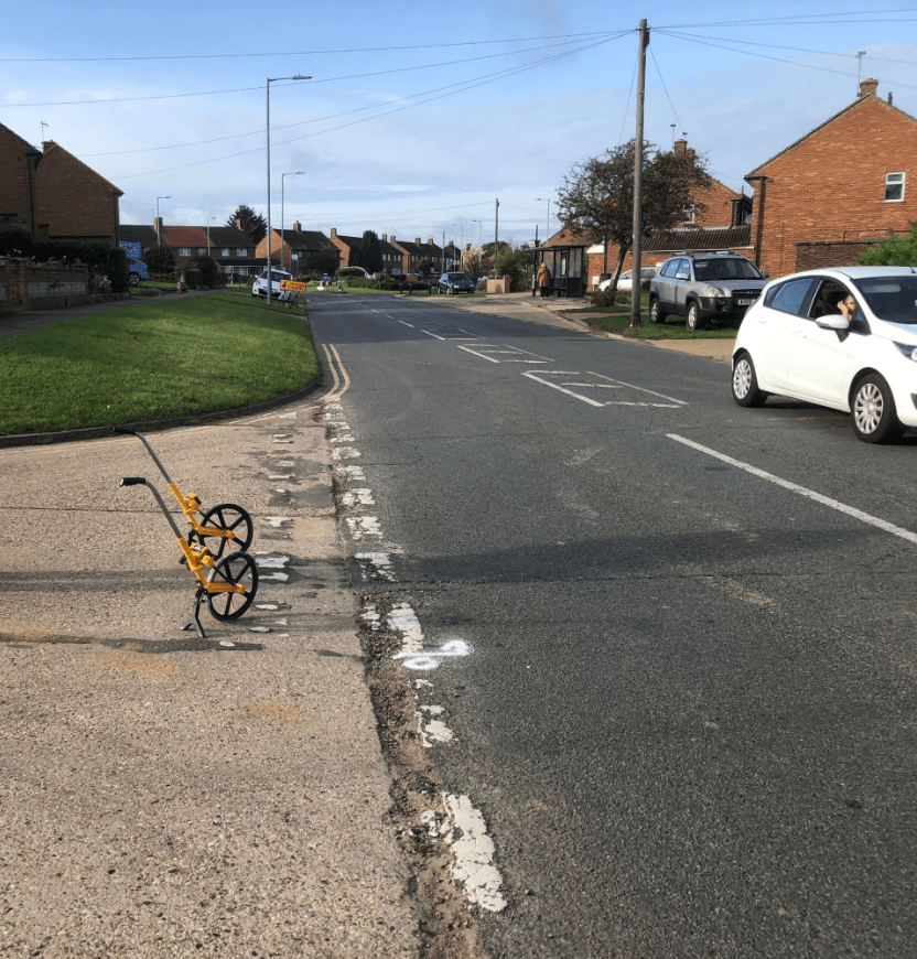 concrete blacktop interface joint failure