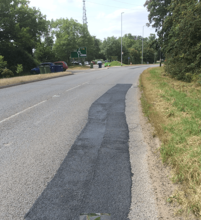 BBA HAPAS approved Masterscreed hot screed road repair system from Rhino Asphalt Solutions with BBA HAPAS approval