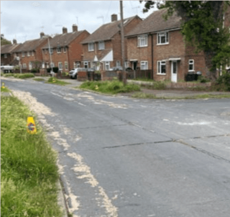 Micro asphalt stripping off a concrete road ready for concrete rehabilitation by Rhino Asphalt Solutions