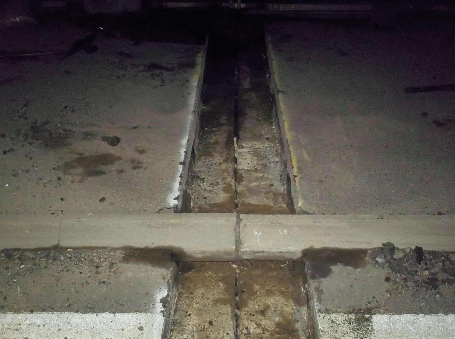 excavated APJ showing kerb through excavation