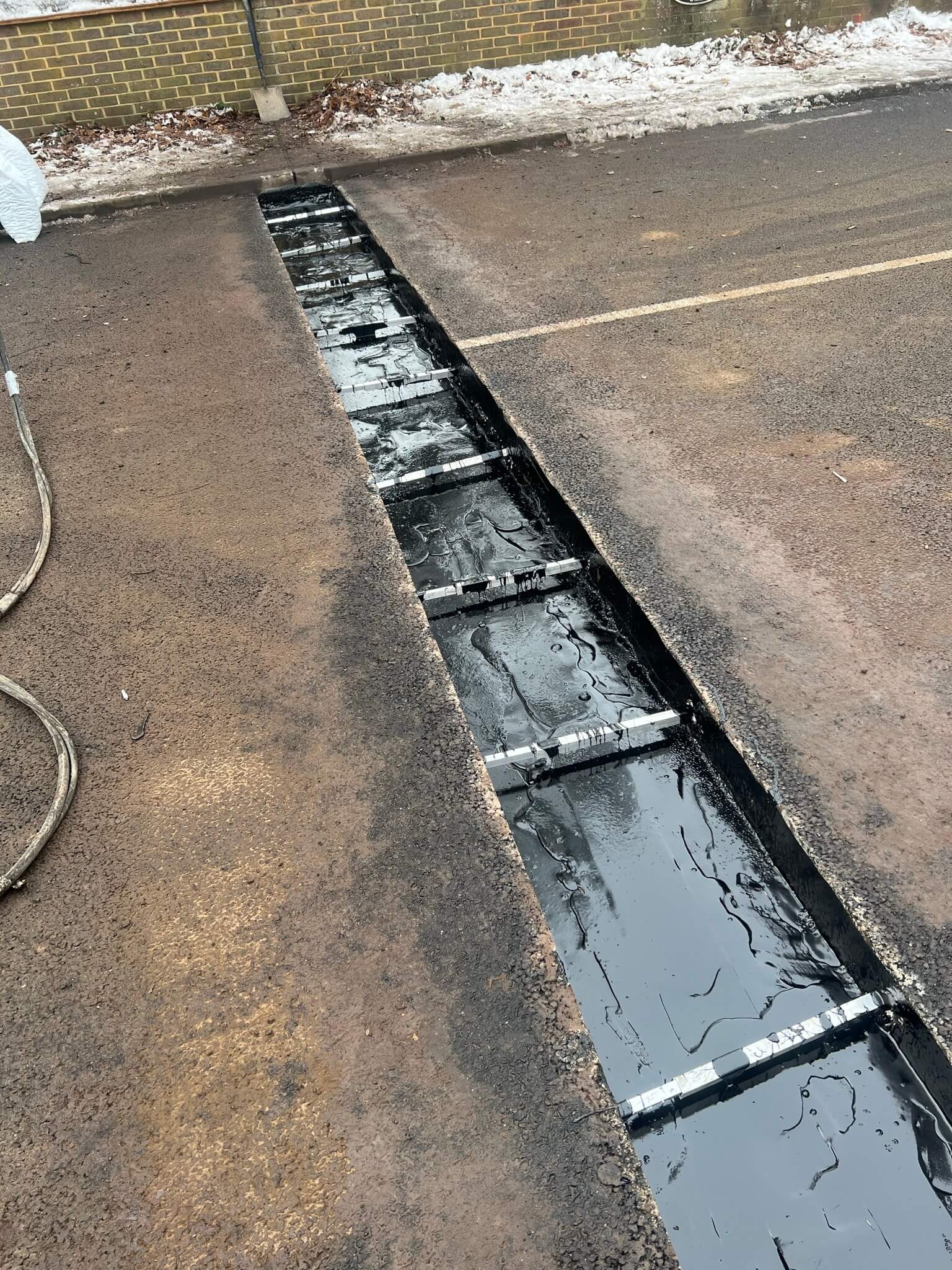 Drainage Channels Asphaltic plug bridge joint APJ by Rhino Asphalt