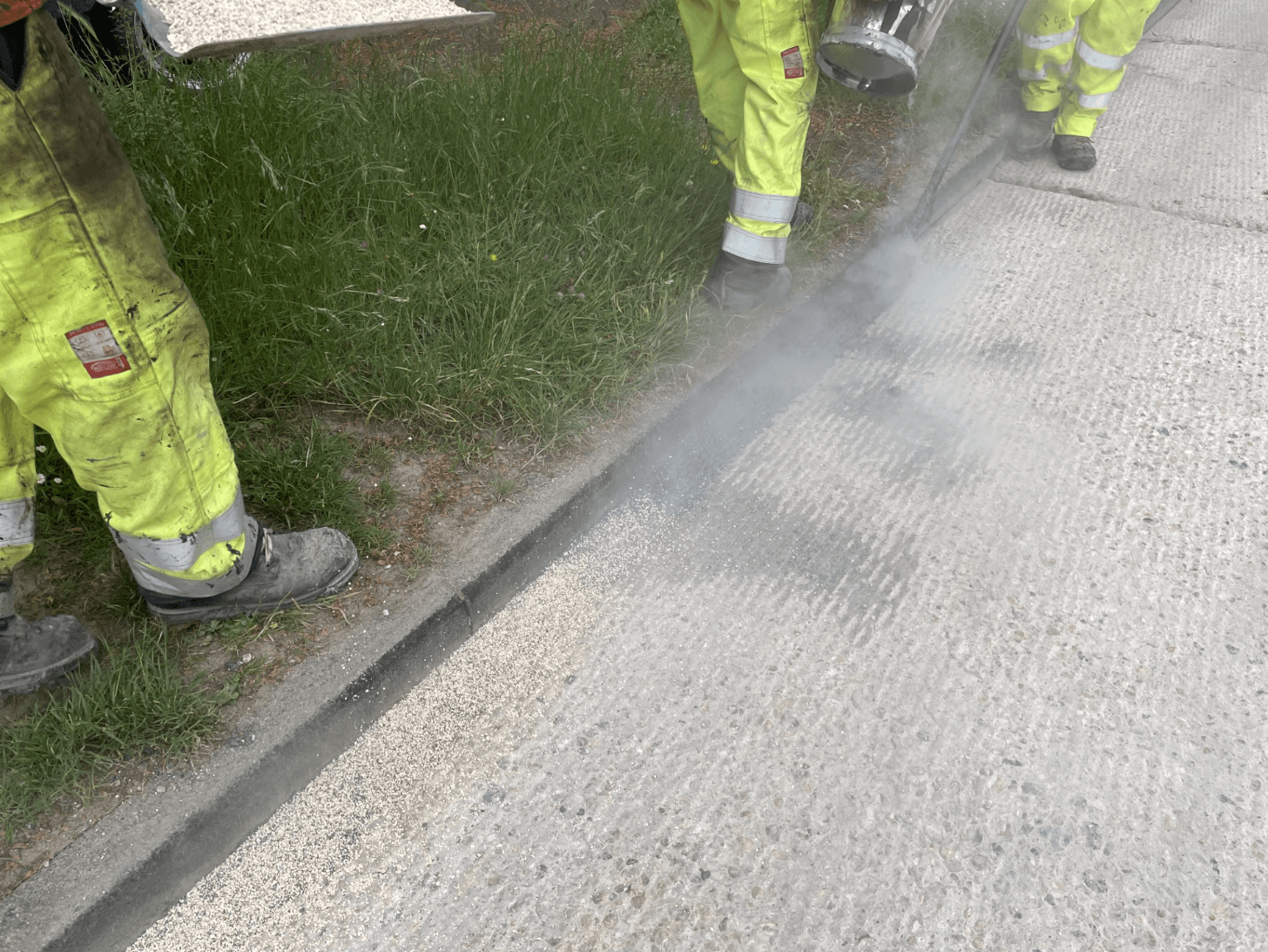 kerb edge sealing with Jointmaster from Rhino Asphalt Solutions