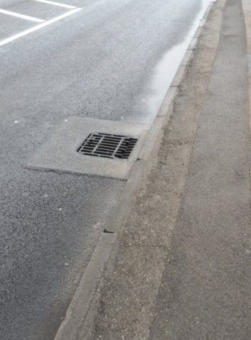 Gully repaired with a narrow profile Proteus gully by Rhino Asphalt Solutions