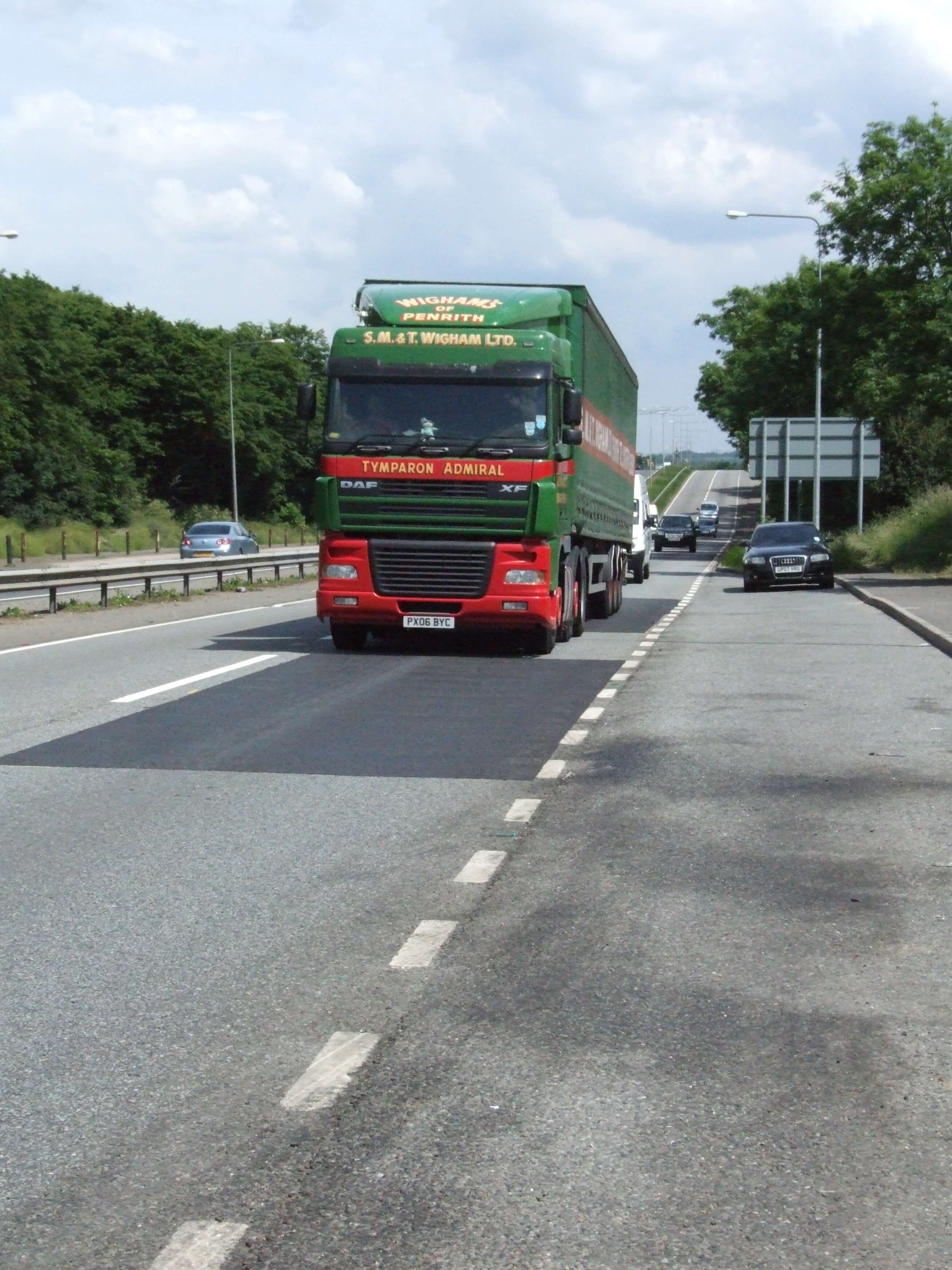 BBA HAPAS approved Masterscreed hot screed road repair system from Rhino Asphalt Solutions with BBA HAPAS approval