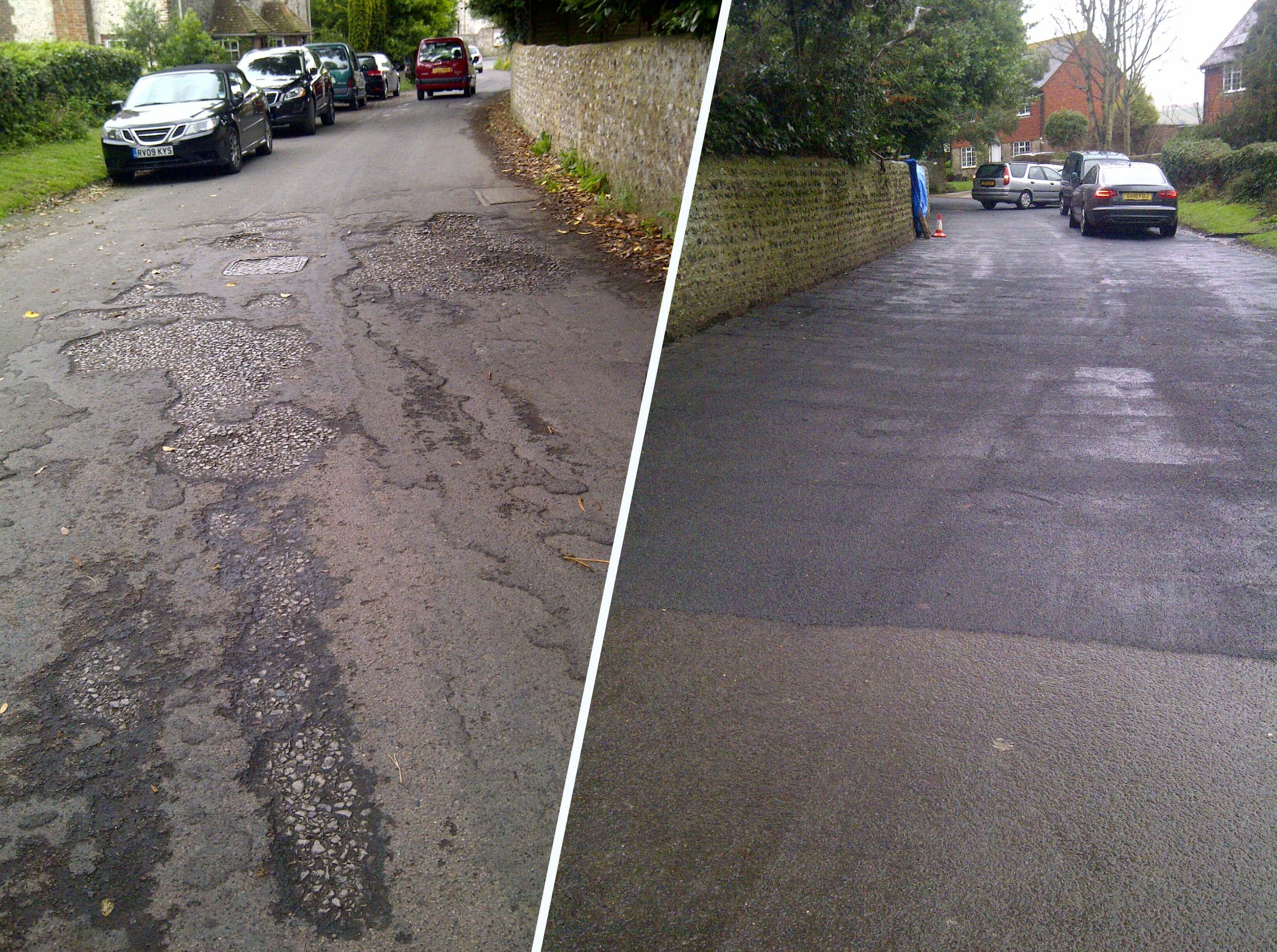 BBA HAPAS approved Masterscreed hot screed road repair system from Rhino Asphalt Solutions with BBA HAPAS approval