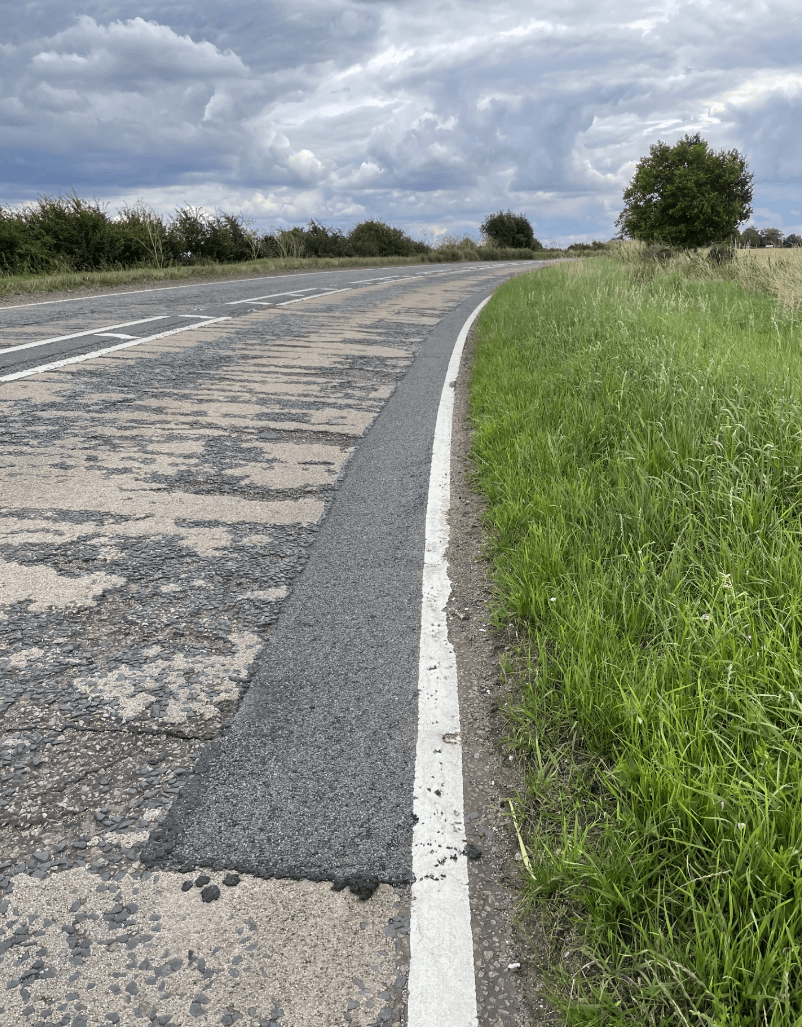 After BBA HAPAS approved Masterscreed hot screed road repair system from Rhino Asphalt Solutions with BBA HAPAS approval