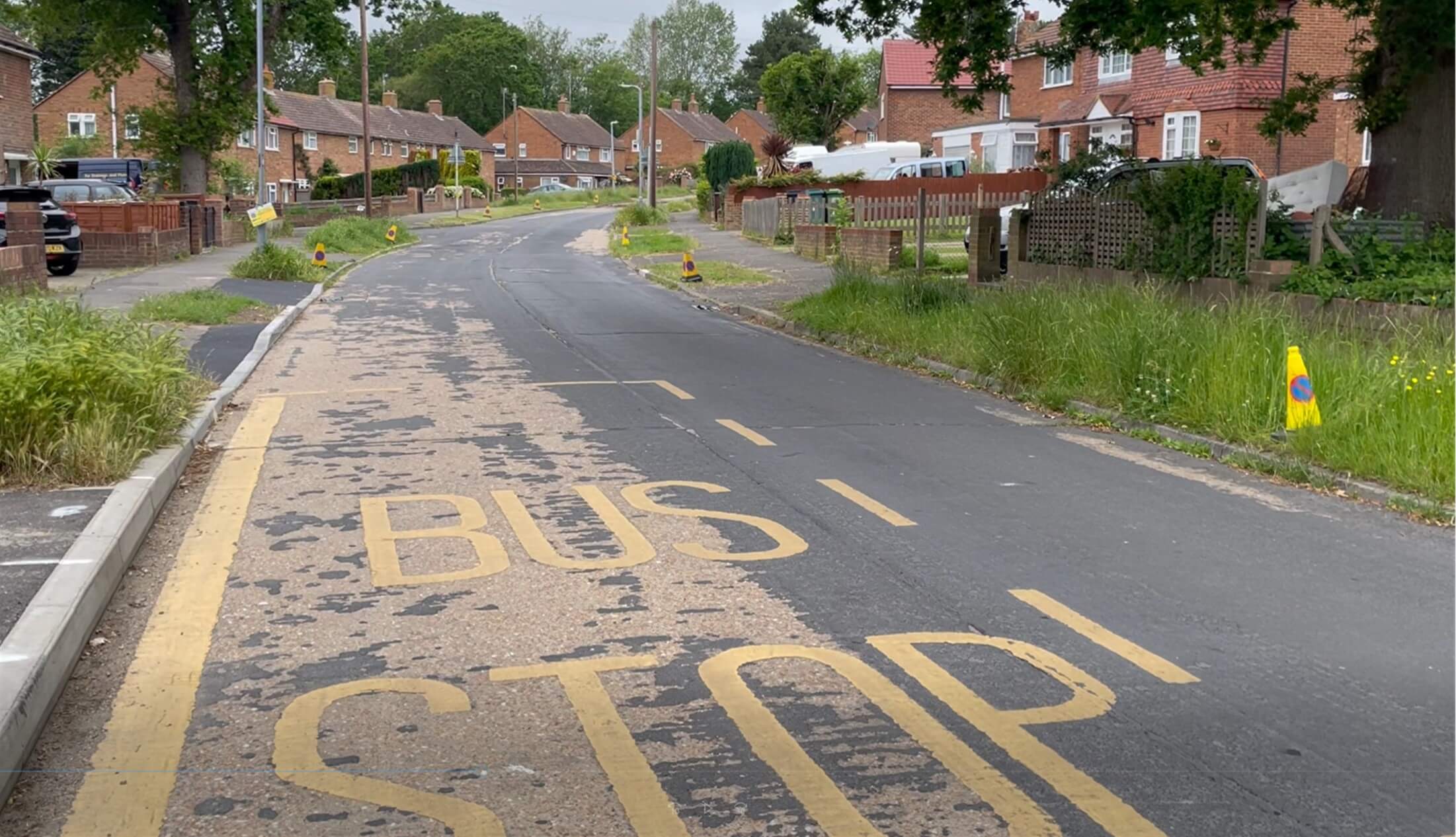 Micro asphalt stripping off a concrete road ready for concrete rehabilitation by Rhino Asphalt Solutions