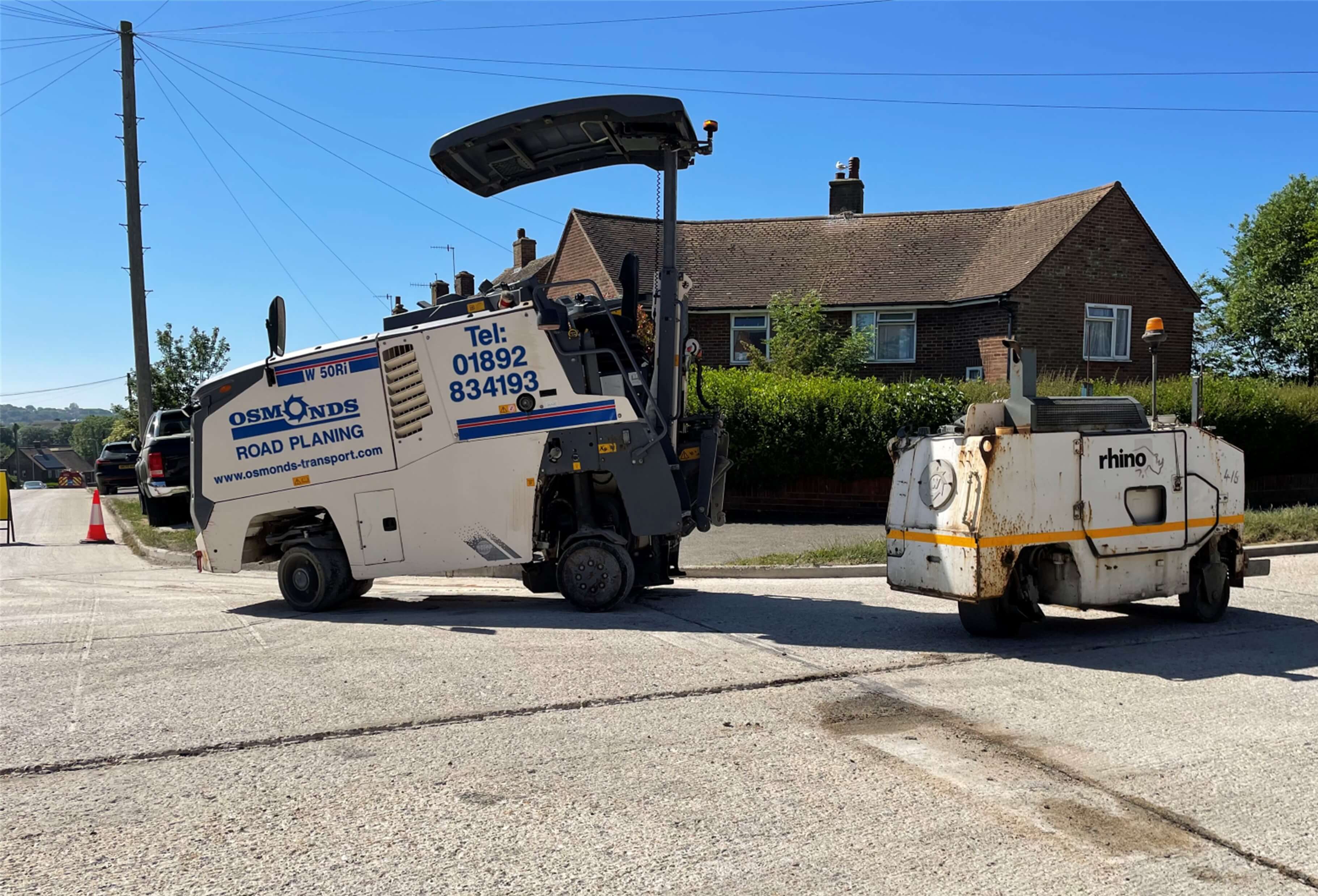 Repaired and finished concrete rehabilitation by Rhino Asphalt Solutions