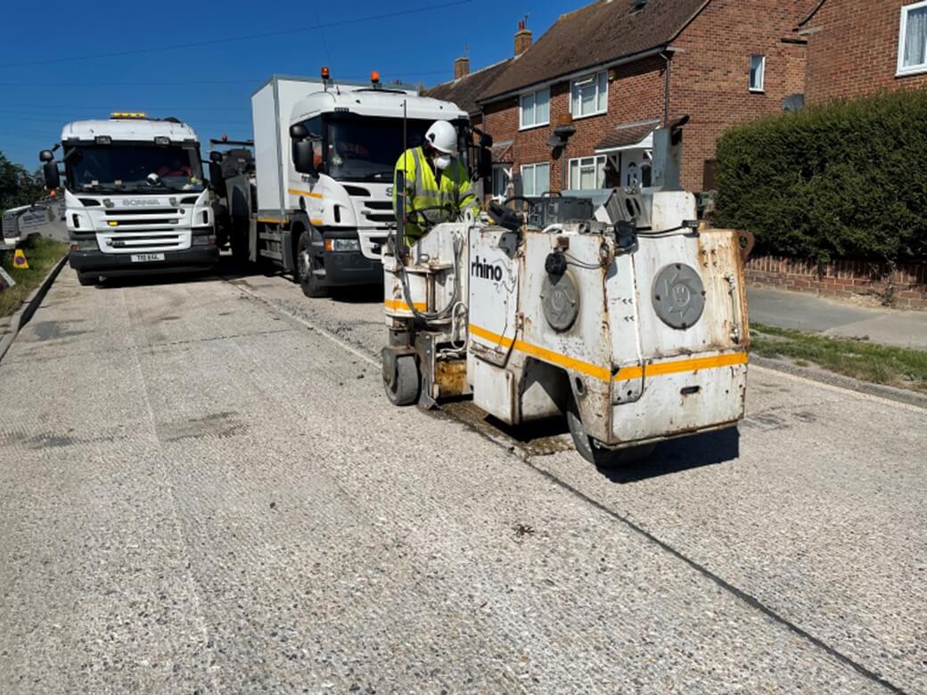 Repairing and concrete roads with concrete rehabilitation by Rhino Asphalt Solutions