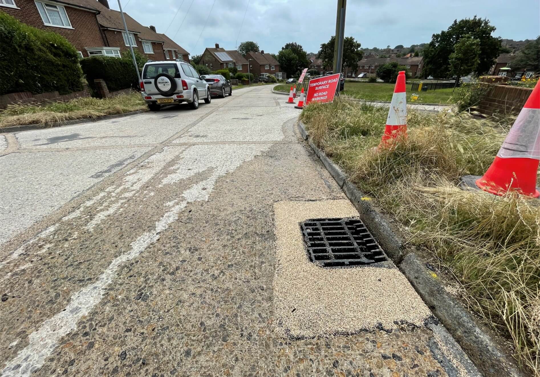 Rehabilitated and finished concrete road by Rhino Asphalt Solutions